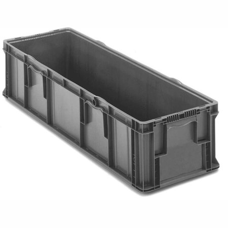 ORBIS Straight Wall Container, Gray, Polyethylene, 48 in L, 15 in W SO4815-11GRAY